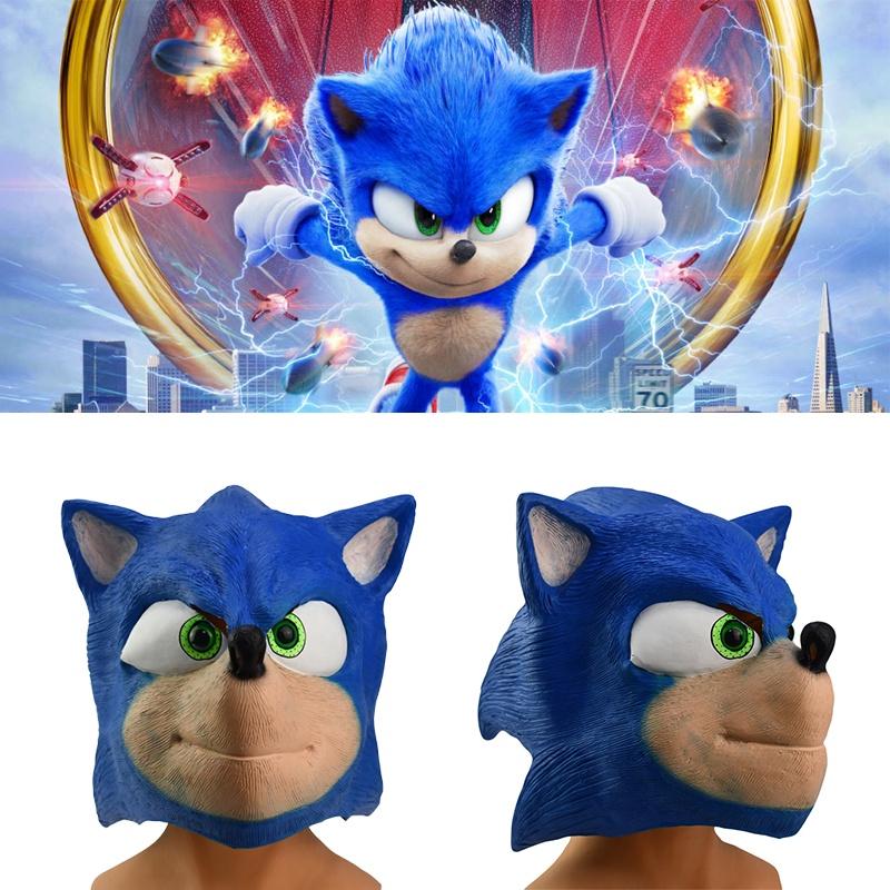 Sonic the Hedgehog Maske Realistisch und Atmungsaktiv Halloween Party Requisite