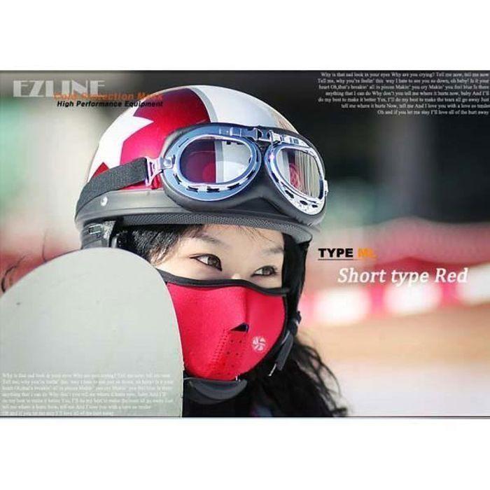 Caldo Viso Collo Maschera Paintball Bici moto Maschera anti freddo rossa B