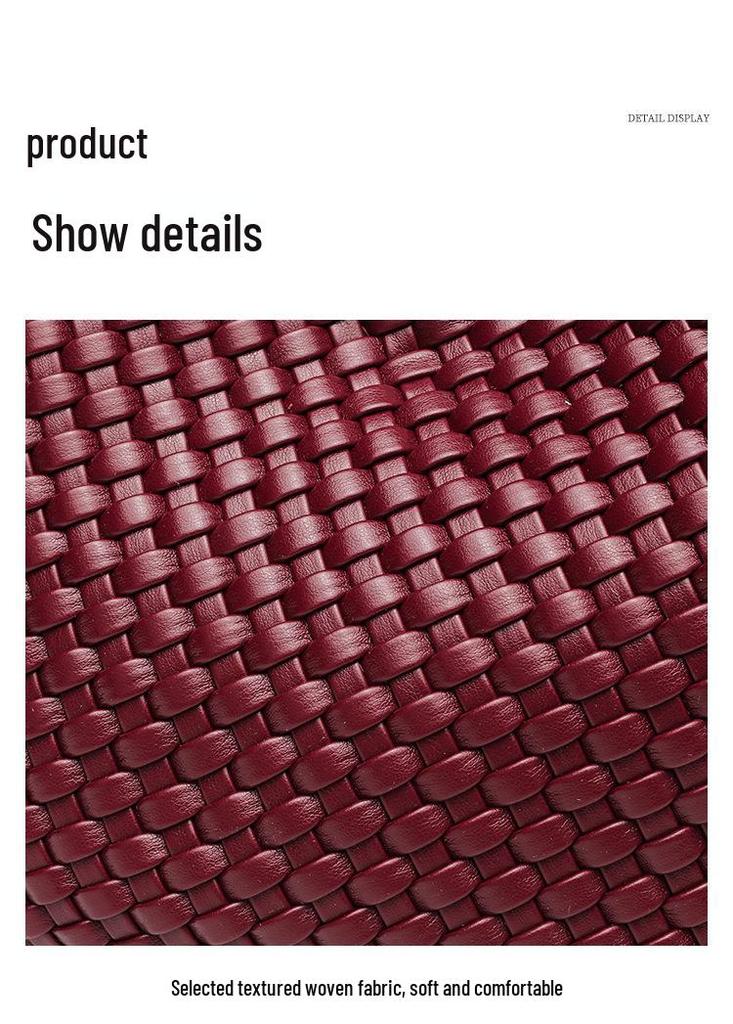 Borsa a Mano Intrecciata in Morbida Pelle di Nicchia Madre-Figlia per Donna - Borsa Tote alla Moda a Spalla Singola e Crossbody