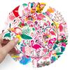 50 Flamingo Animal Graffiti Stickers for Kids - DIY Water Bottle, Skateboard, Luggage & Stationery Decor