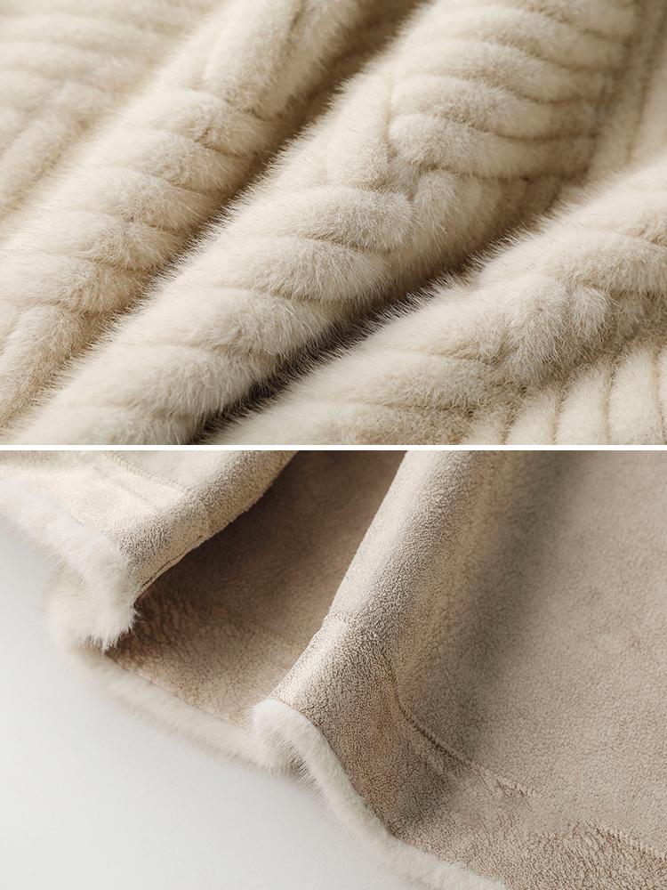 New Women's Faux Mink Fur Plush One-piece Thick Coat, Environmentally Friendly Fur