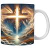 3D Cross Ceramic Coffee Mug Tea Mug New Hope Sunshine