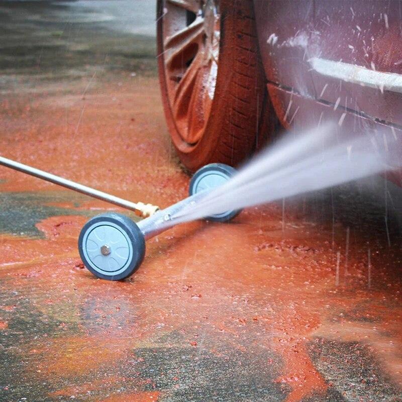 4000PSI chassis høytrykksvasker 16-tommers elektrisk vaskelokomotiv Bunnvannkost med 2 forlengelsesstenger