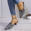 Fashion Slippers Women Fashion Women's Mules New Sexy Party Shallow Slipper Ladies Pointed Toe Bling Shoes Female Heeled Summer Footwear