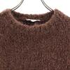 Givenchy Short Sleeve Sweater L Brown Mohair Blend Knit Women Used