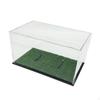 Acrylic Football Display Case | Flat Base Support, Memorabilia Case, for Shelf Turf Blkbase