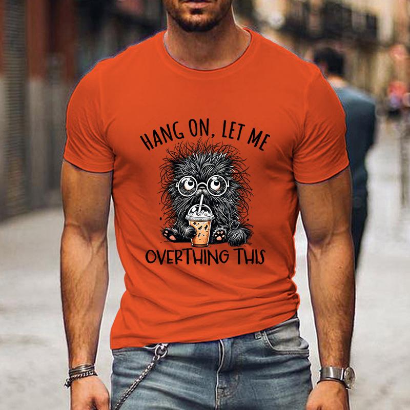 Ramen Schwarze Katze Grafik T-Shirts Wenn ich launisch bin, gib mir Futtery Lustige Herren T-Shirts Kurzarm Kleidung Hip Hop Streetwear