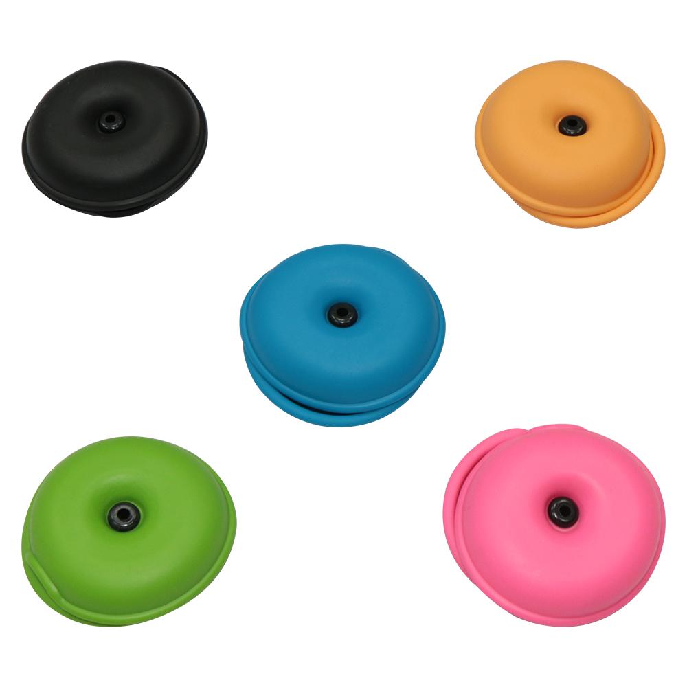 5Pcs Earphone Carry Case Round Assorted Colors Winder Design Strong Plastic Earphone Storage Bag