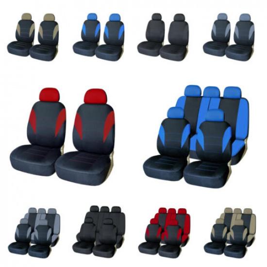 Universal Car Seat Covers Polyester Auto Seat Protector Front & Rear Seat Covers