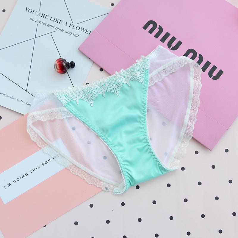 Milk Silk Lace Mesh Sexy Women's Panties - Sentiment 1655