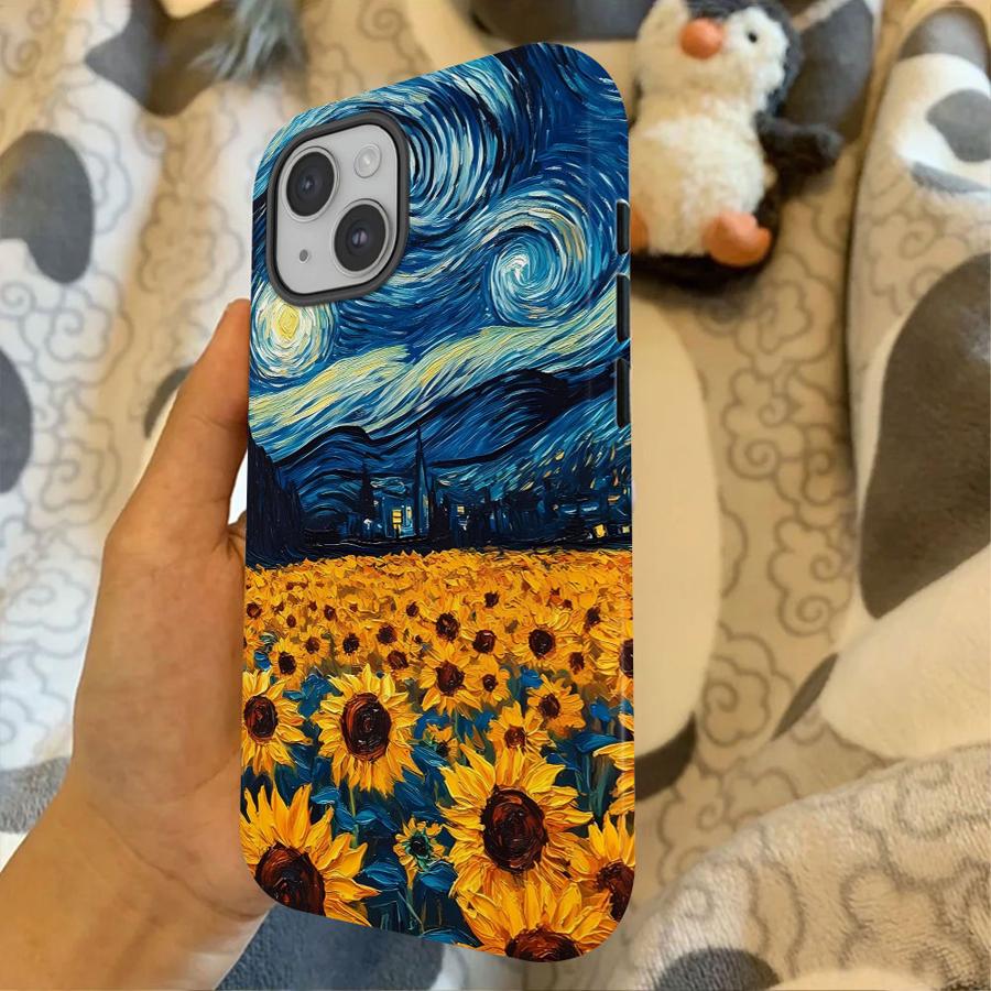 Van Gogh Starry Sunflowers Phone Case for Xiaomi Redmi Note 14 4G 14 Pro Plus 5G Soft Cover Capa