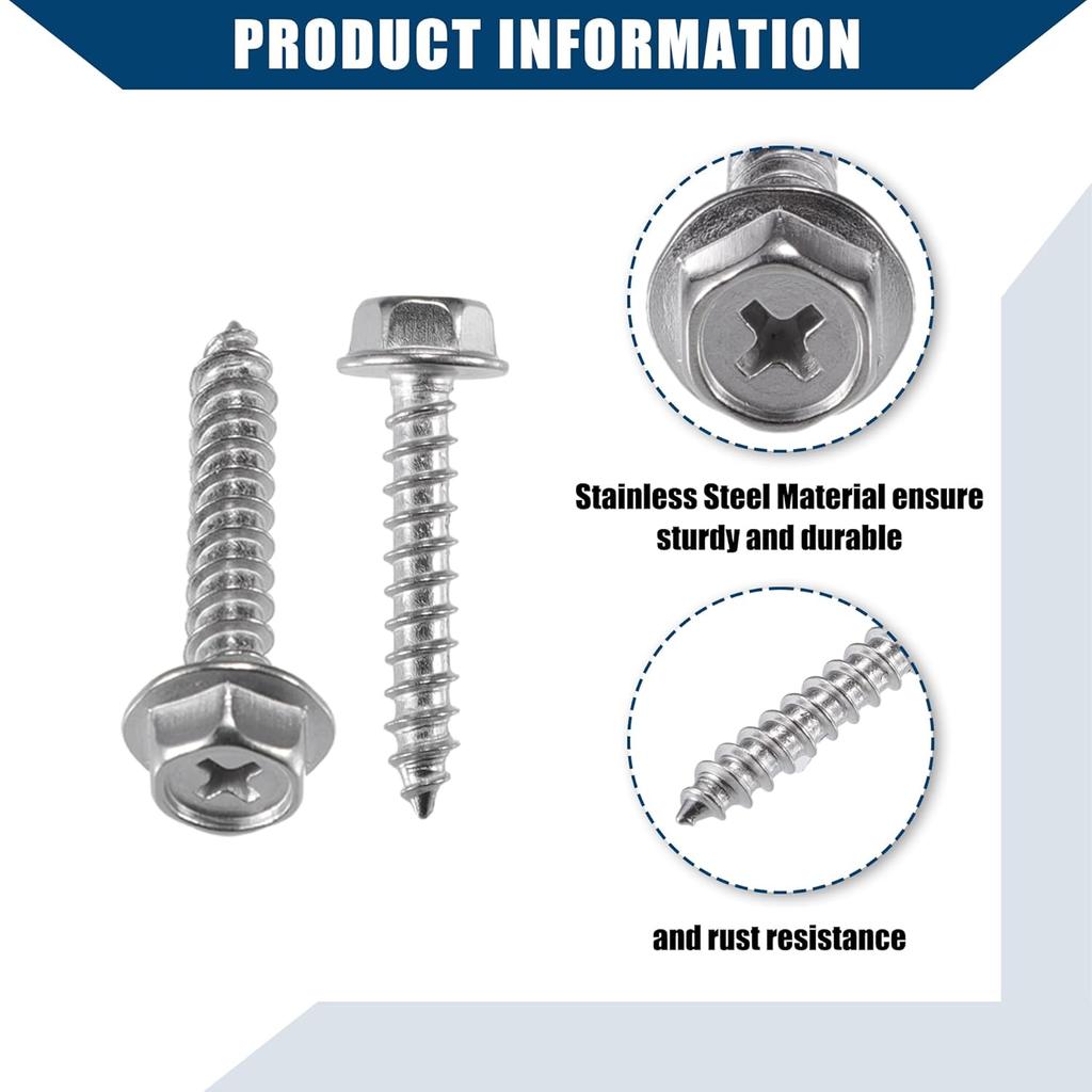 Clutch Cover Bolts for Polaris RZR 570 900 1000 for Polaris for Ranger 570 900 100xp / Durable Alloy Steel Galvanized / 12 Pcs Silver Tone