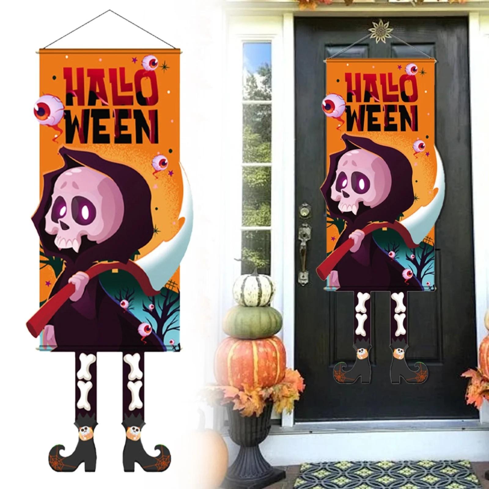 

Halloween Decorations Dwarf Hanging Party Supplies Halloween Door Hanging Cloth One Size