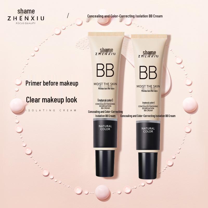True Shame BB Cream: Long-lasting, No-transfer Foundation & Primer for Dry Skin, No Caking, Ideal for Lazy Days. True Shame Color Correction BB Cream (Ivory)
