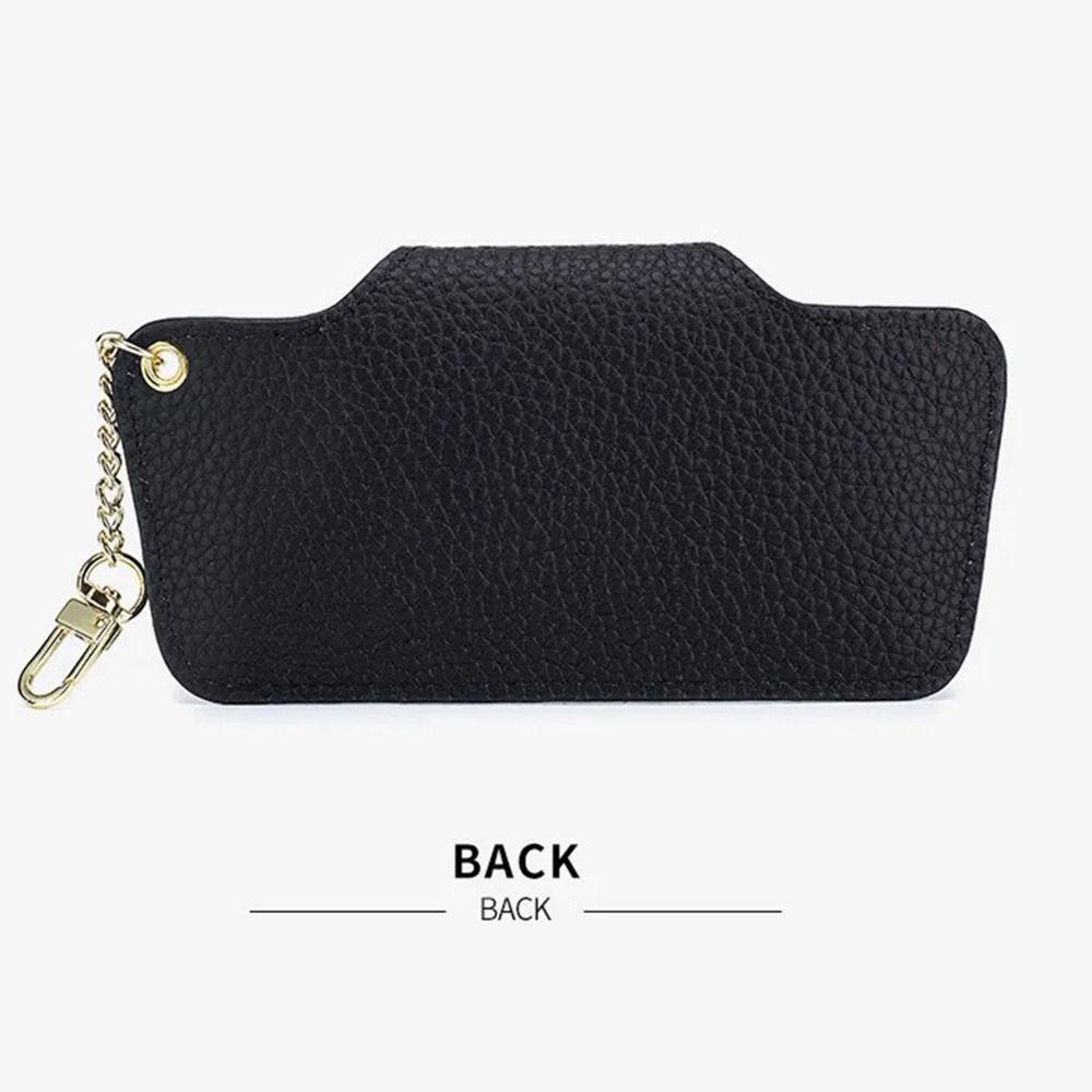 Portable Genuine Leather Glasses Case Retro Reading Glasses Storage Bag Eyewear Protector Women