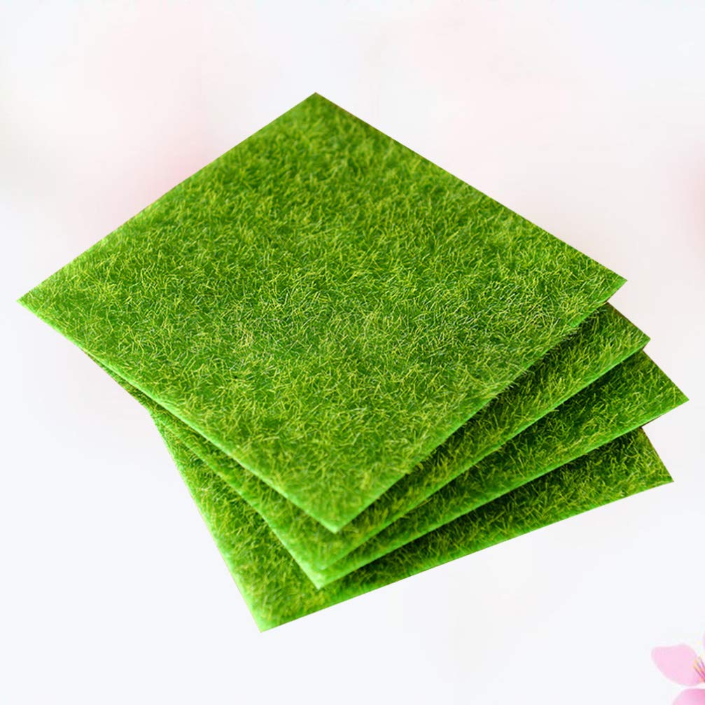Cabilock 8-Pack Artificial Grass Miniature Decorations: Realistic Grass and Moss-like Decorations for Miniature Houses, Garden Rounds,