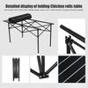 Folding Table Chair 4Pcs Set with 1 Sofa 2 Single Chairs Table, Portable Lightweight Camping Collapsible and Chair, Heavy Duty Lawn for Outdoor,