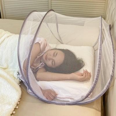 Mosquito Net for Trips Folding Anti Mosquito Insect Net for Head Sleeping Portable Single Mosquito Net for Bed Summer Adjustable Folding Net Cover