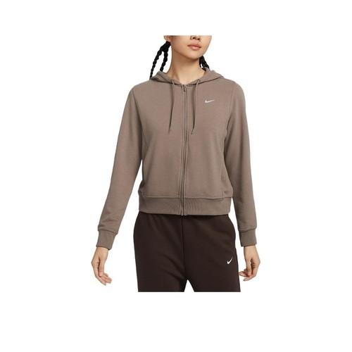 Nike Solid Color Logo Hoodie Long Sleeve Sweatshirt for Women Brown