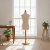 Male Dress Form OneThird Scale Padded Torso Mannequin Marked Guide Rings Sewing