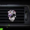 Halloween Car Decorations Rhinestones Skull Air Diffuser Clip, Personalized Punk Decorative Outlet Clip Style Vent Perfume Automotive Interior