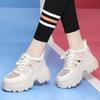 Thick sole inner height small women's shoes new spring and summer casual all-black dad shoes
