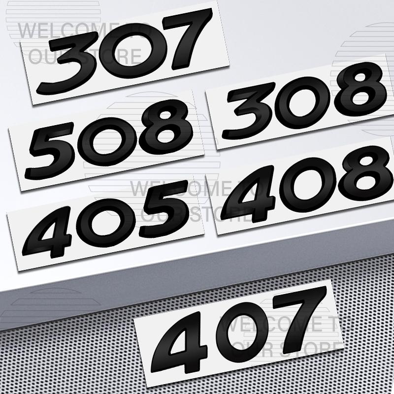 Car Decor Metal For p333 206 207 208 407 107 508 106 301 307 308 405 408 Emblem 3D Sticker Accessories Tail Rear Trunk Decals 333p