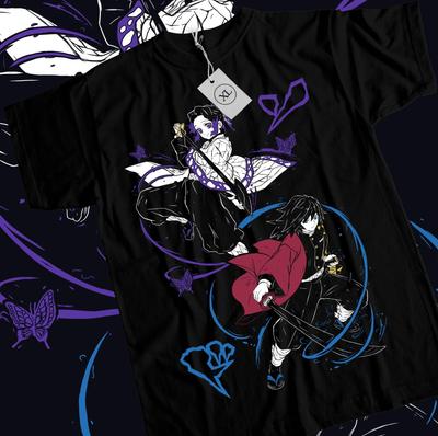 Giyu Tomioka T-Shirt Demon Slayer Shinobu Kocho Nezuko Anime Shirt All Size