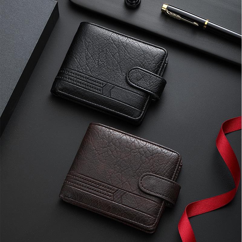 Men's Leather Zipper Wallet: Large Capacity Card Holder with Coin Purse