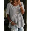 BFCCQB Women's Fashion O-Neck Short Sleeve Summer Spring Casual Blouses & Shirts