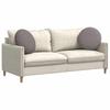 Seat Cushion 2 Pcs Taupe Ø50 X 19 Cm Fabric