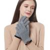 Winter New Adult Thermal Gloves Women's Knitted Wool Gloves Outdoor Velvet Cold-proof Five-finger Gloves Men