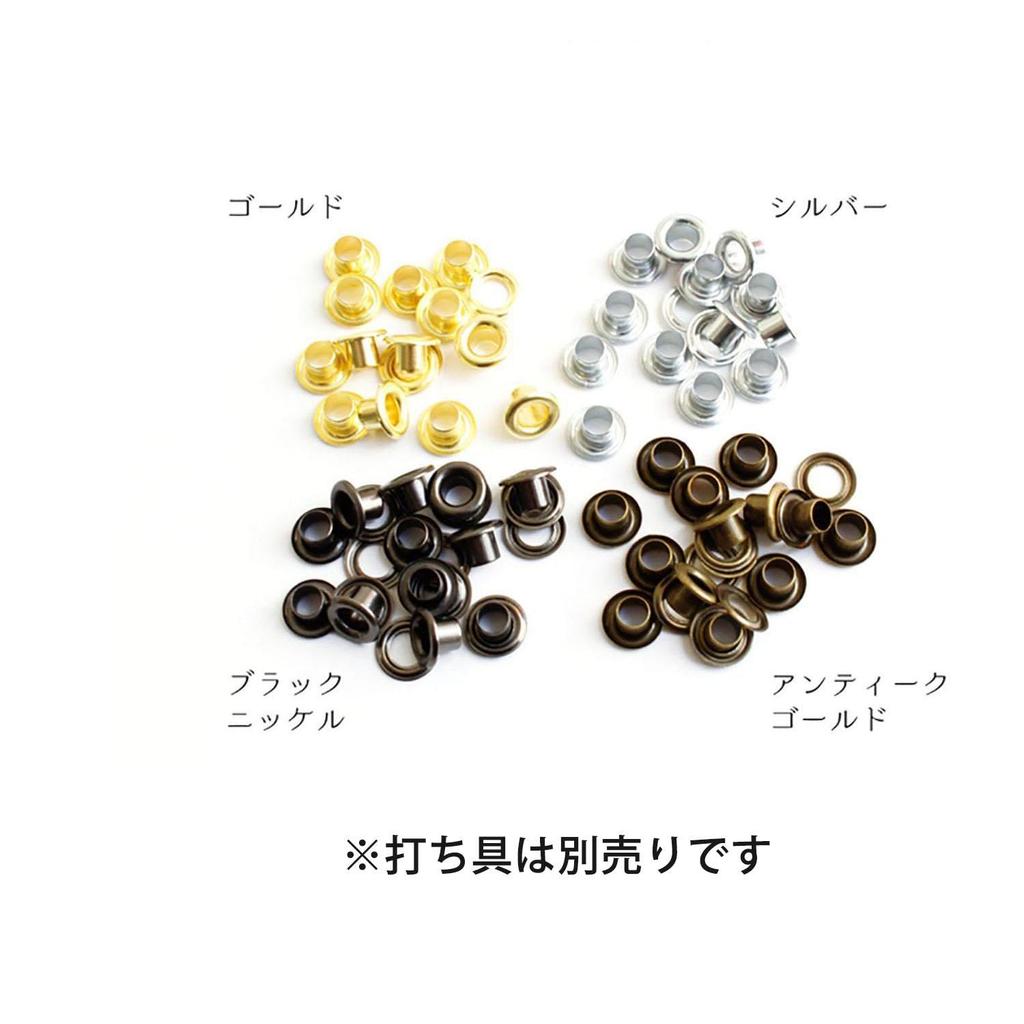 Nippon Himo Button Trading 12mm Pack of Antique Co., Ltd. Single-Sided Eyelets, #28, Hole, 100, Gold, F5-332