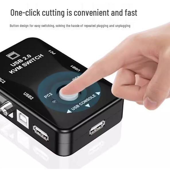 2-in-1 VGA Switch, HD Keyboard Mouse Sharing Converter