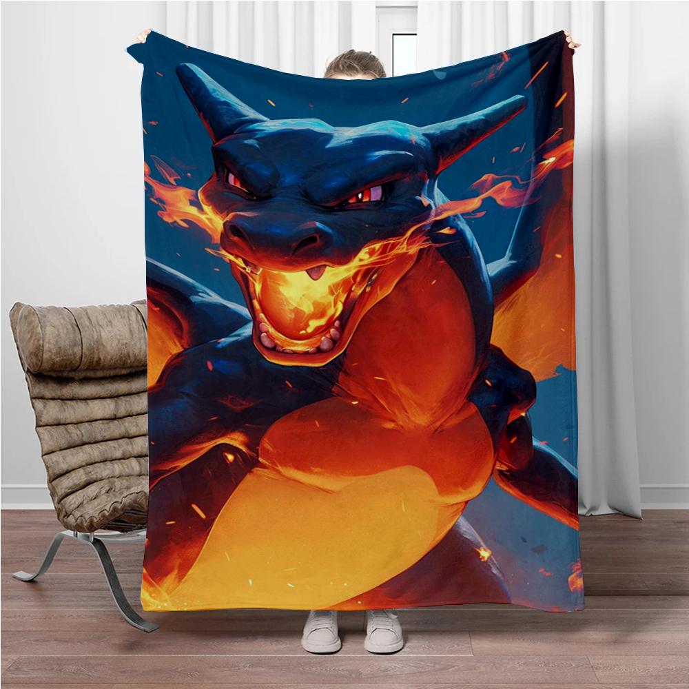 31 Style Pokemon Cartoon Cute Pikachu 3D Soft Flannel Blanket for Bed Bedroom Sofa Picnic,Throw Blankets for Kids Outdoors Gift