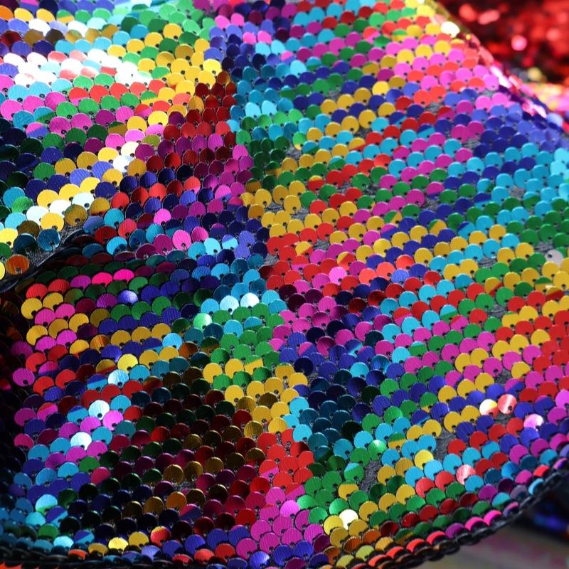 Sparkly Sequin Fabric Opaque Glitter Material for Wedding Stage Backdrop Decor Party Performance Costume DIY Sewing 1/3Yard
