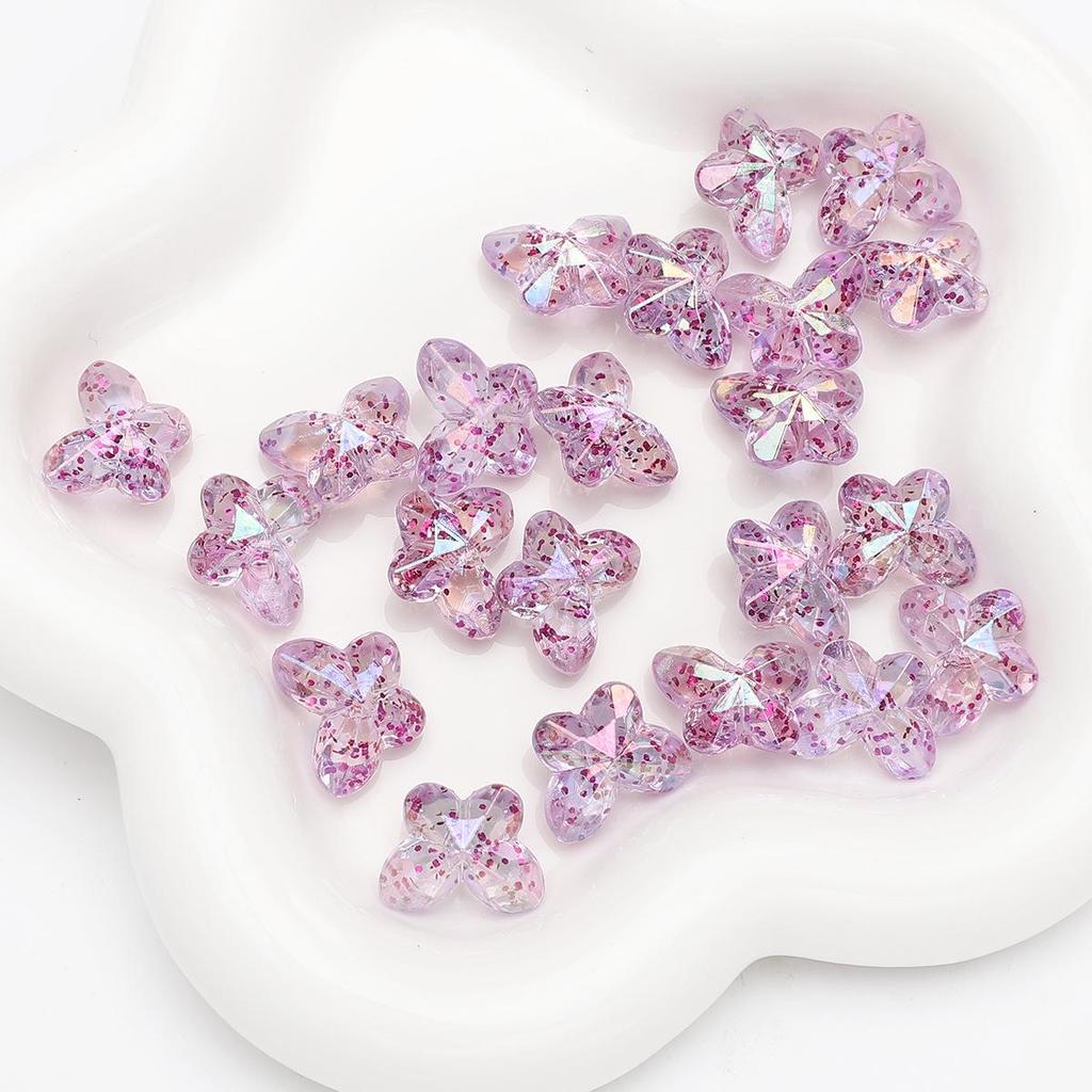Colorful Acrylic Butterfly Beads for DIY Hairpin Bracelet Decoration