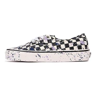 Authentic 44 DX Anaheim Factory - Splatter Embroidery Checkerboard Unisex Sneakers Cream VN0A5KX48FI