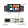 Single DIN Unit Receiver - In-Dash Car Stereo with 5" Multi-Color Touchscreen Display - Audio Video System
