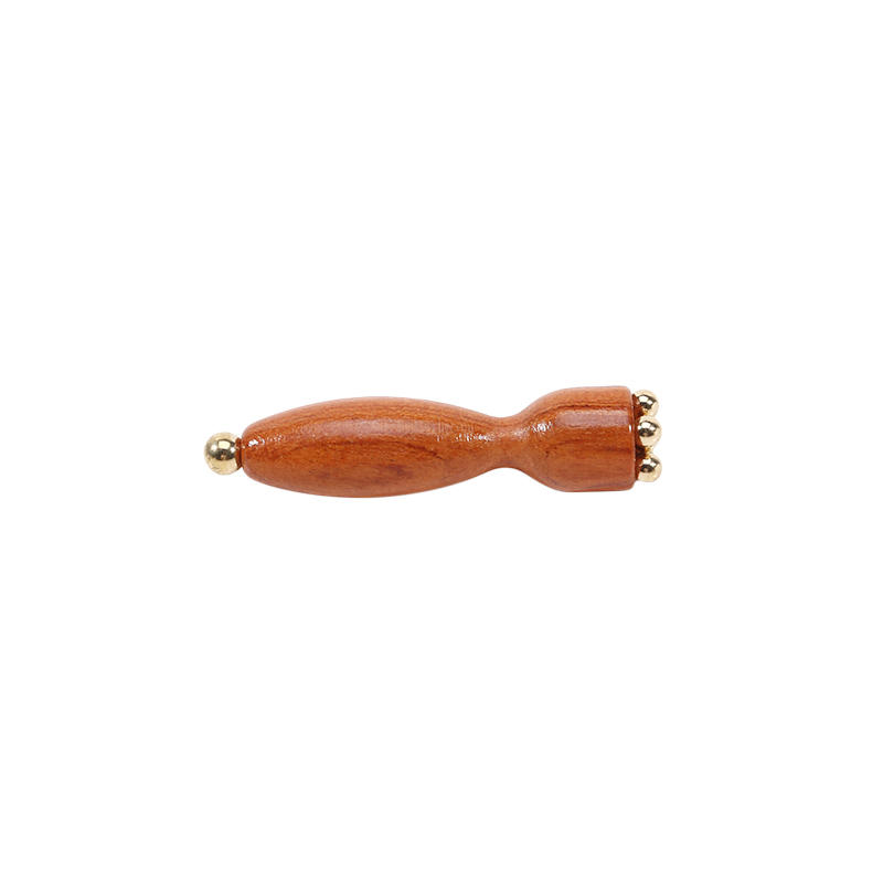 Instrument portabil pentru Gua Sha facial din alamă și lemn de trandafir, pentru frumusețe, cu semințe de lotus, pentru relaxarea ochilor, puncte meridianale, acupunctură