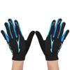 1 Paar Unisex Sport-Handschuhe Stoßdämpfende Atmungsaktive Nylon-Handschuhe für Outdoor-RadfahrenSchwarz und blau
