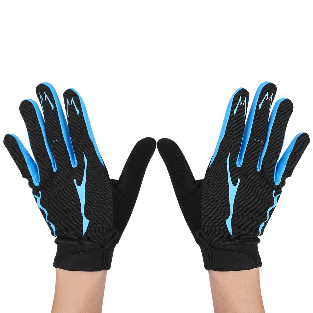 1 Paar Unisex Sport-Handschuhe Stoßdämpfende Atmungsaktive Nylon-Handschuhe für Outdoor-RadfahrenSchwarz und blau