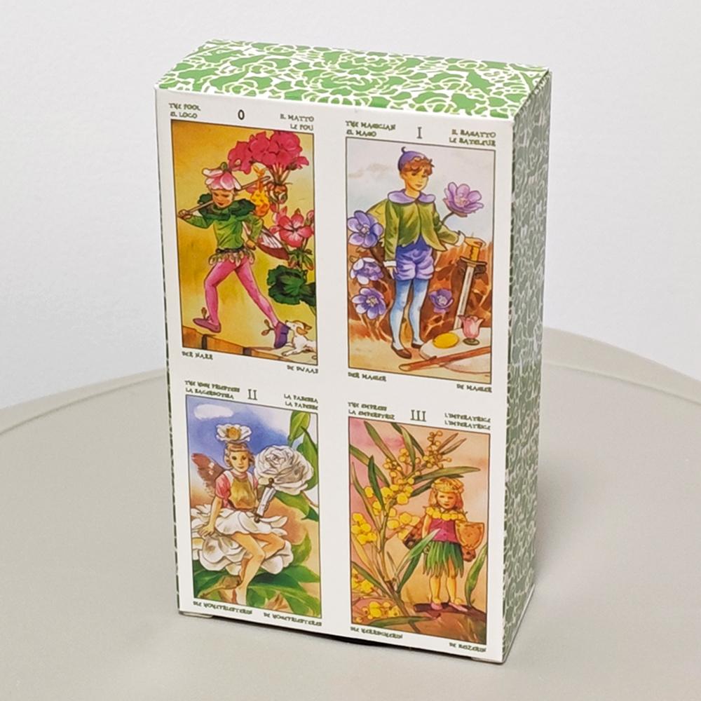 12*7cm The Spirit of Flowers Tarot Deck 78 Pcs Delicate, Lovely Tarot Cards Printed on 350GSM Double-embossed Cardstock