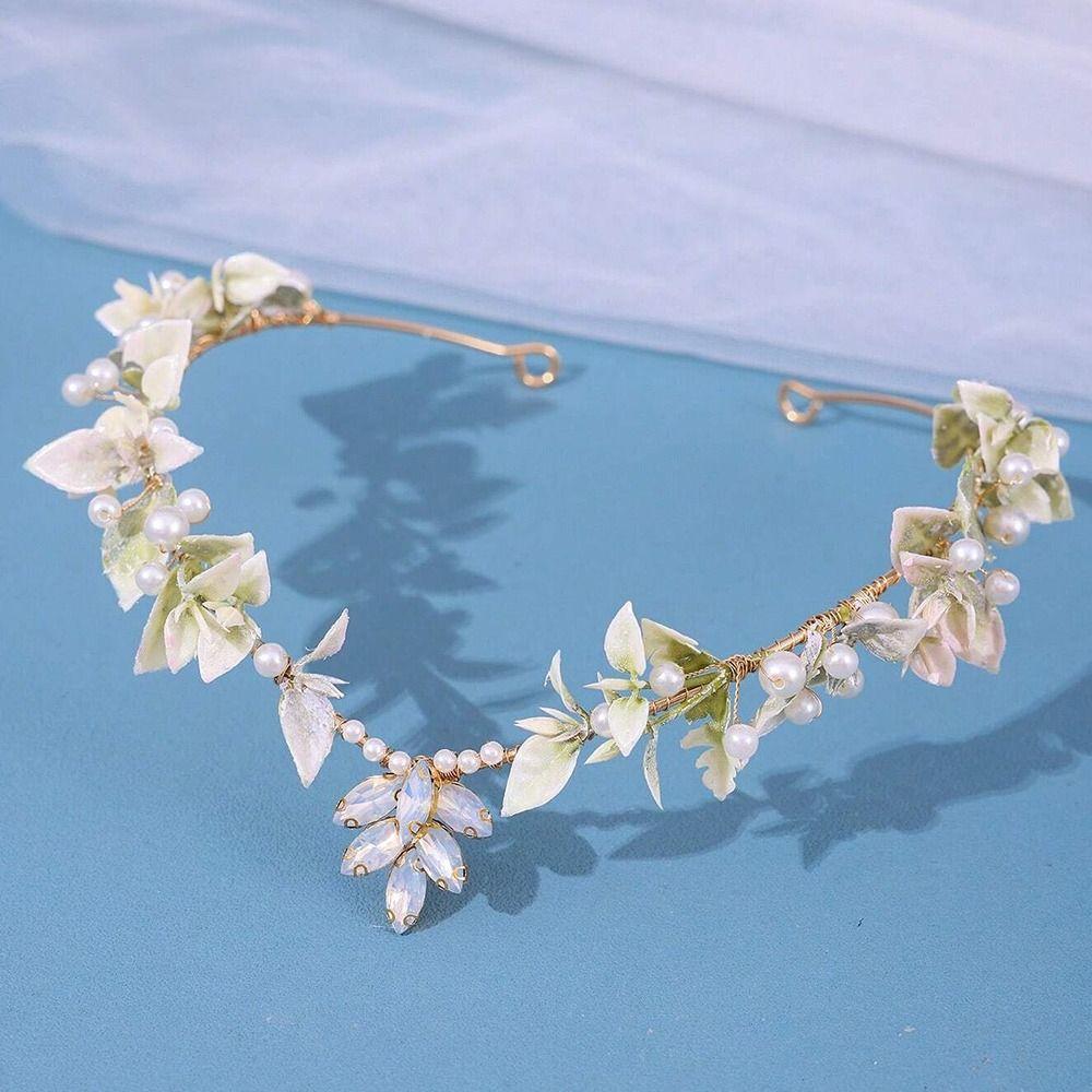 Forest Woodland Fairy Flower Leaf Crowns Handmade Leaves Hair Crowns Elf Headpiece  for Women