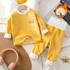 Children's Warm Velvet Underwear Set - Boys & Girls Autumn/Winter Pajamas