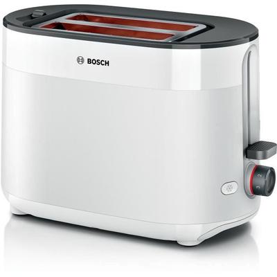 Toaster - BOSCH - TAT2M121 MyMoment - White - 2 Slices - Automatic Bread Centering - Defrosting and Reheating Functions