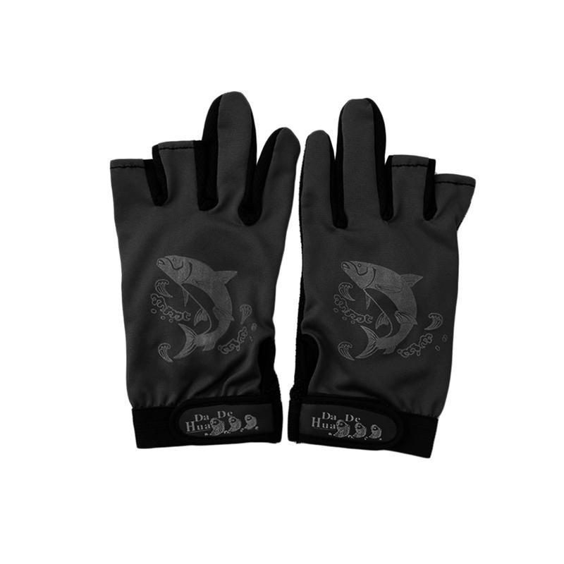 1Pair Fish Equipment Sport Non-Slip Breathable Fishing Gloves Anti-Slip 3 Finger