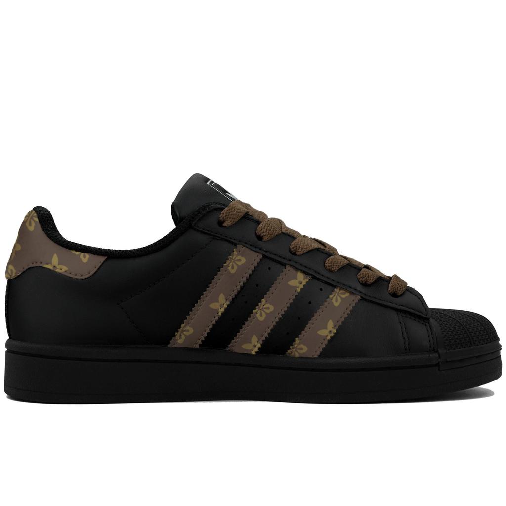 Adidas Originals SUPERSTAR 2 Cushioning Abrasion Resistant Low top Skateboard Shoes Unisex Black Brown JI0079(Team1919-)