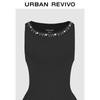 UR 2025 Women's Elegant Crystal Embellished Sleeveless Knit Top