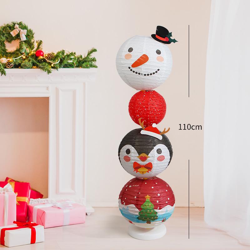 Christmas Lantern Ornaments for Store Window Display and Holiday Scene